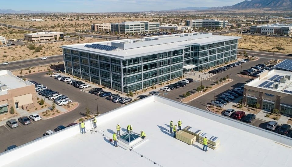 Albuquerque Corporate Parks & Multi-Tenant Office Buildings - Featured Roofing Areas Serviced by Rocky Mountain Roofing Services