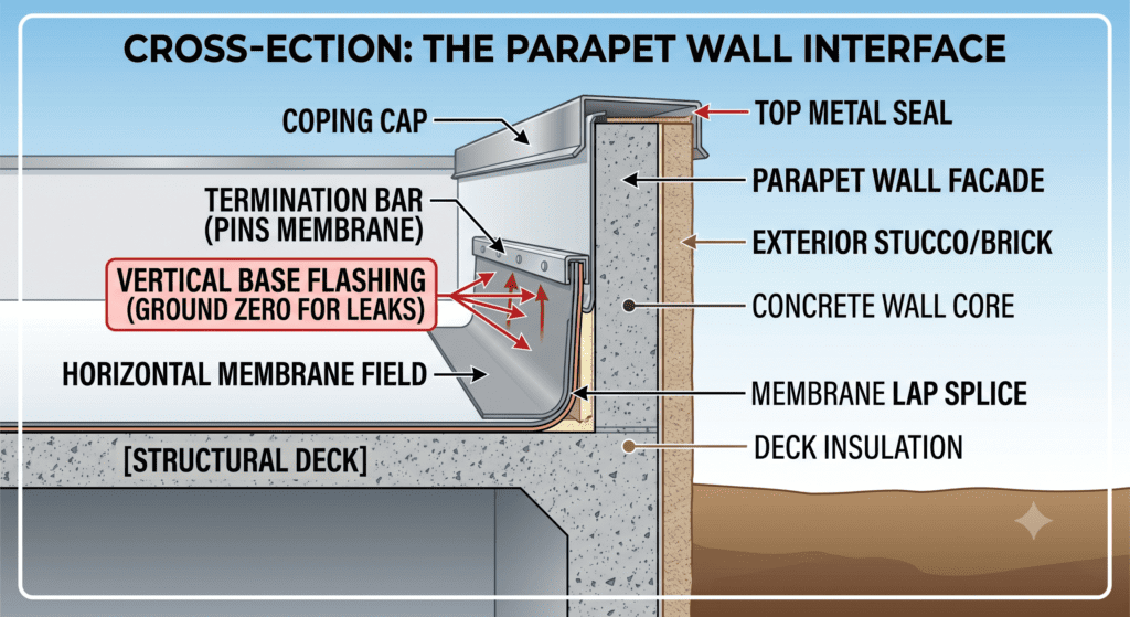 Commercial Roof Parapet Wall Interface