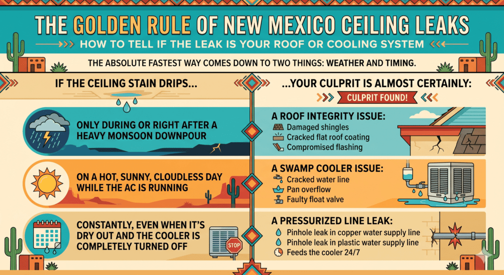 The Golden Rule of New Mexico Ceiling Leaks