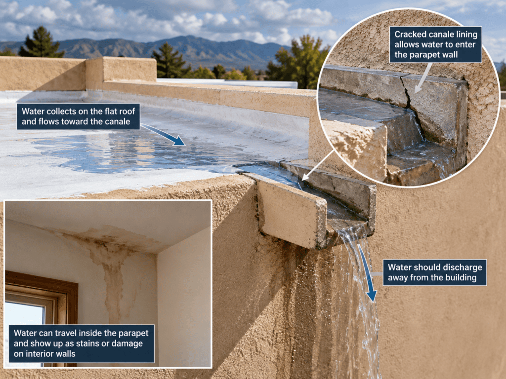 Can a Cracked Canale Cause Water to Leak Into a Wall?