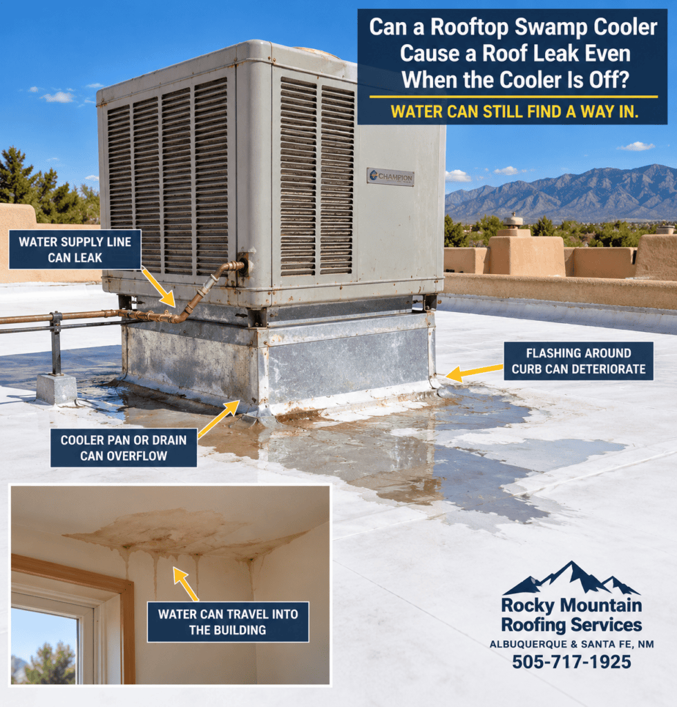 Can a Rooftop Swamp Cooler Cause a Roof Leak Even When the Cooler Is Off?