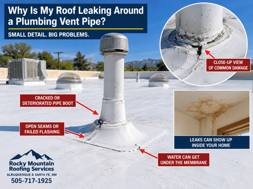 Why Is My Roof Leaking Around a Plumbing Vent Pipe?